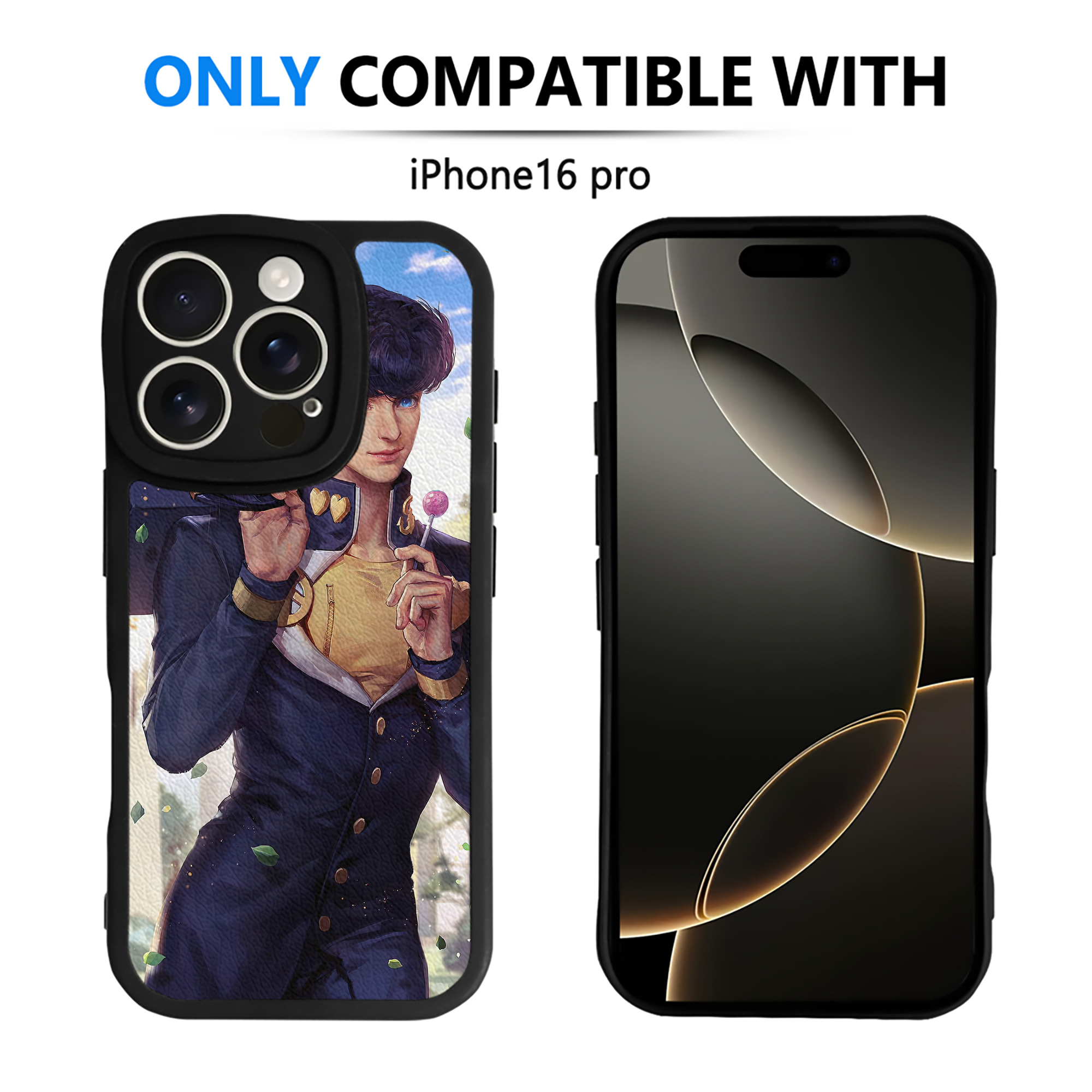 （画像用） ジョジョの奇妙な冒険 JoJo's Bizarre Adventure 【iPhone 16シリーズ対応】シリコンスマホケース（レザー調） 材質：シリコン